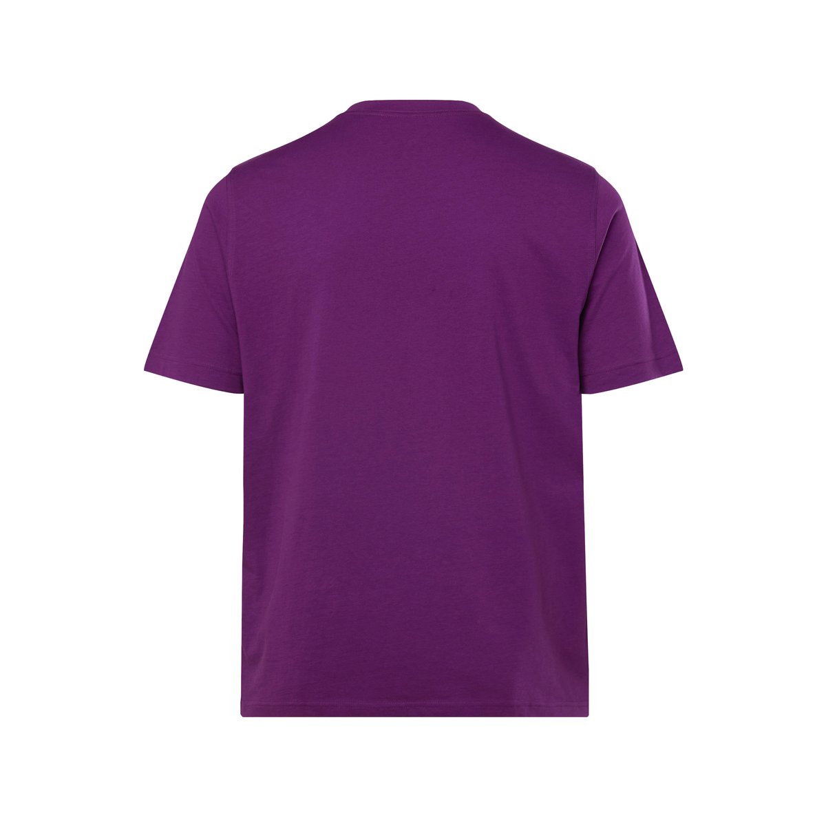 T-shirt Basic en coton peigné, col rond prune, JP1880