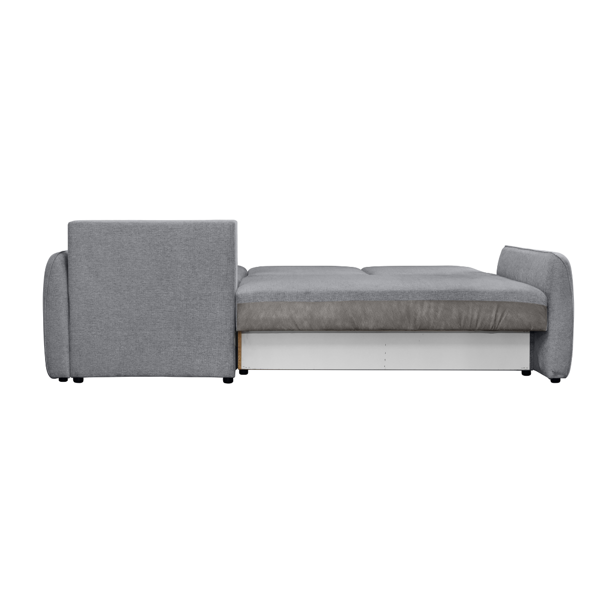 Canapé d'angle convertible avec coffre 3 places L260 cm - NAOMI gris, CALICOSY