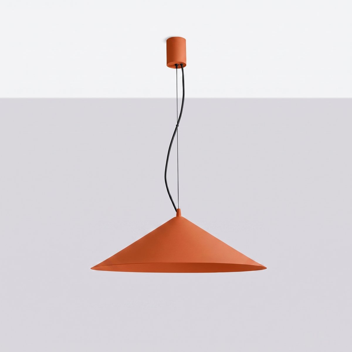 Suspension Acier Ocre Rouge LED 1 Fint ocre rouge, EDEN