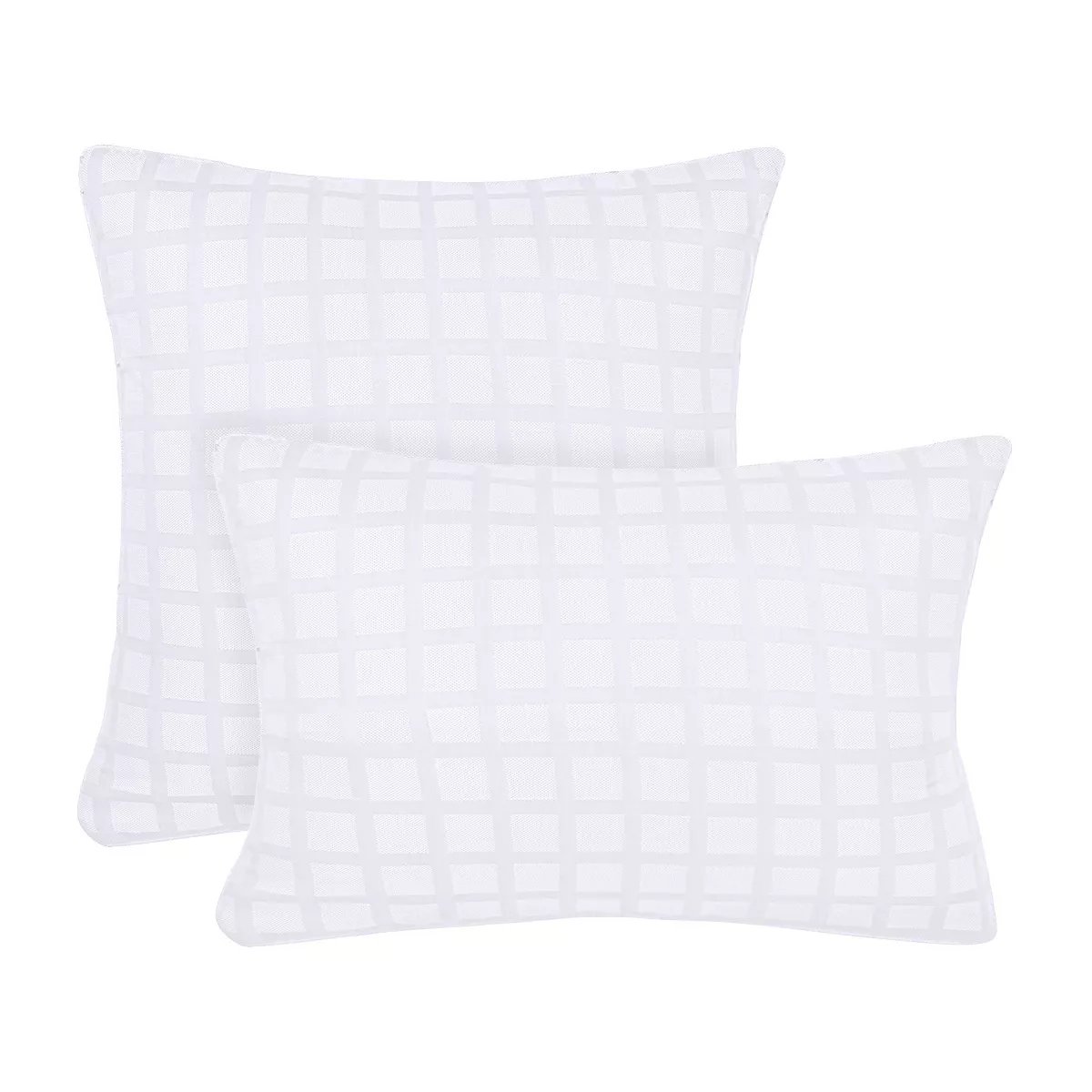 Taie d'oreiller satin de coton ALLEGRIA neige, GARNIER THIEBAUT