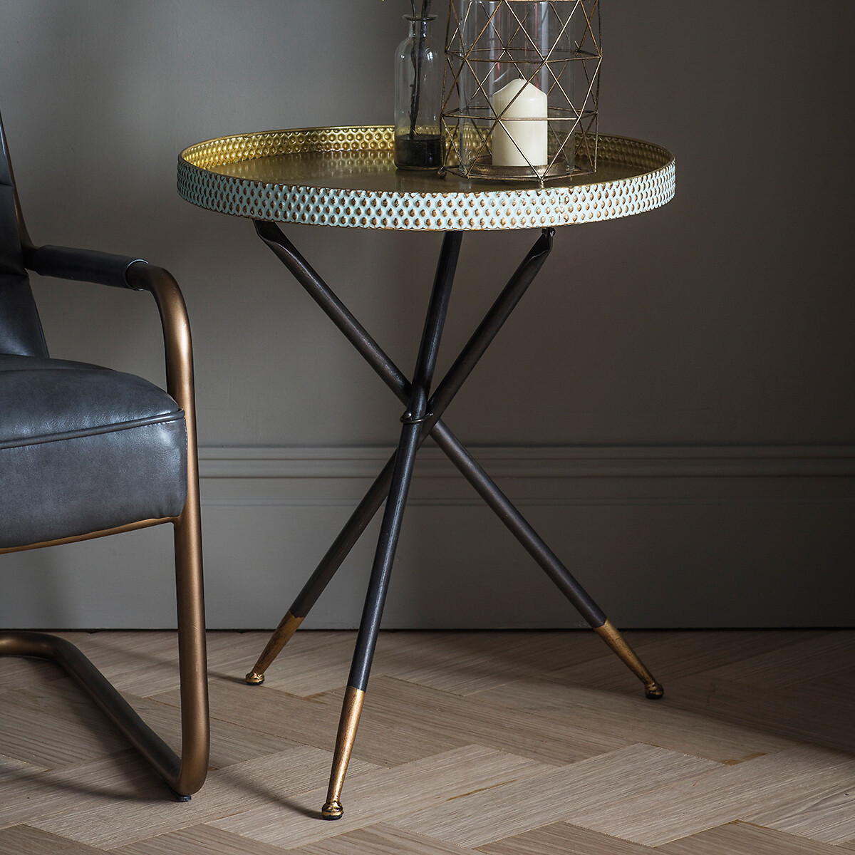Rajkot Tripod Tray Table blue, SO'HOME