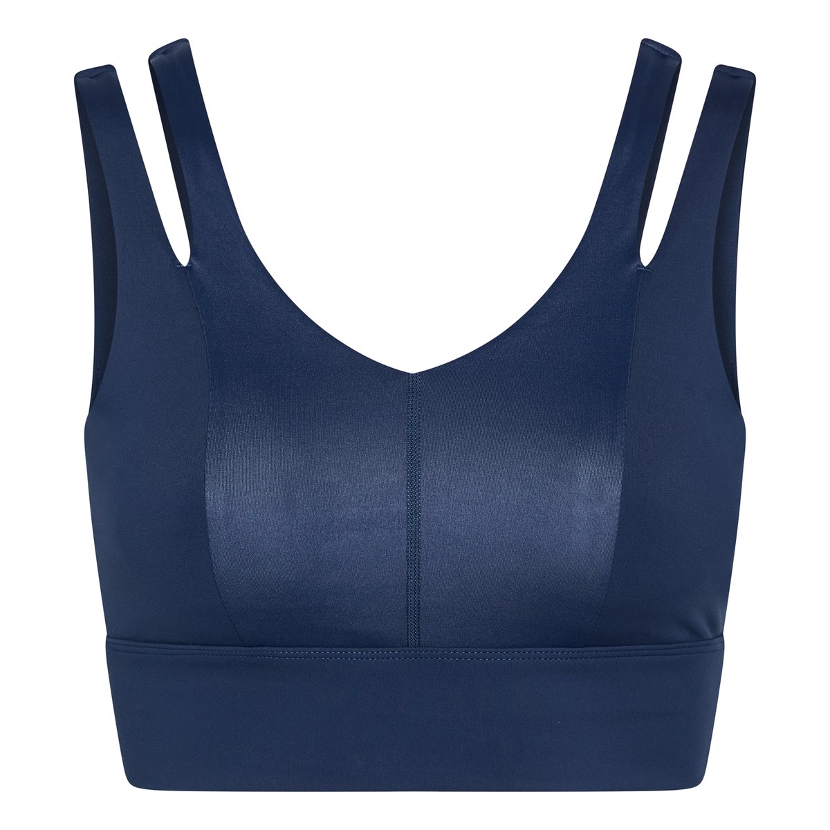 Brassière de sport femme Maan Maintien moyen bretelles coussinets amovibles bleu marin, BORN