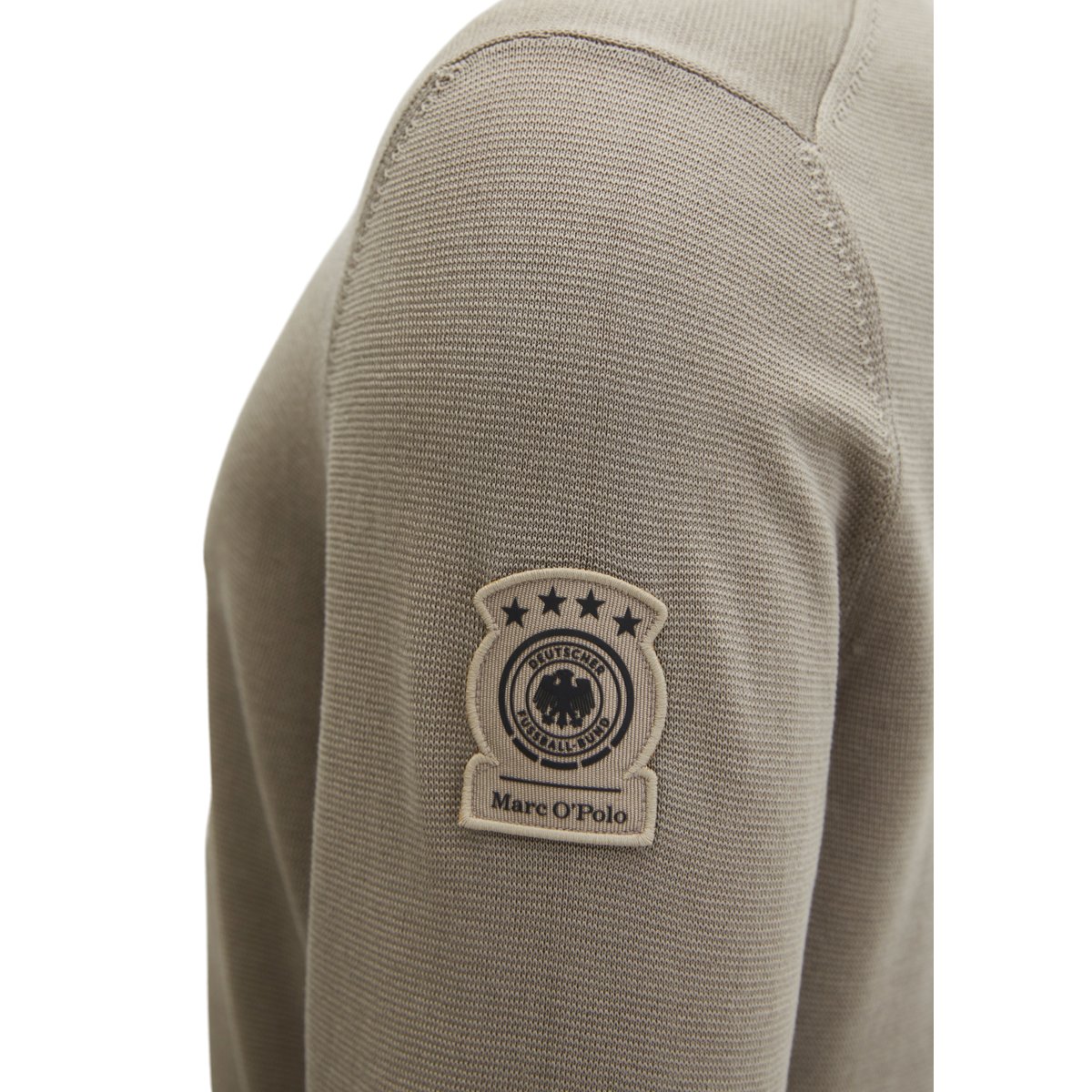 Pullover DFB Travel Collection en pur coton bio marron, MARC O'POLO