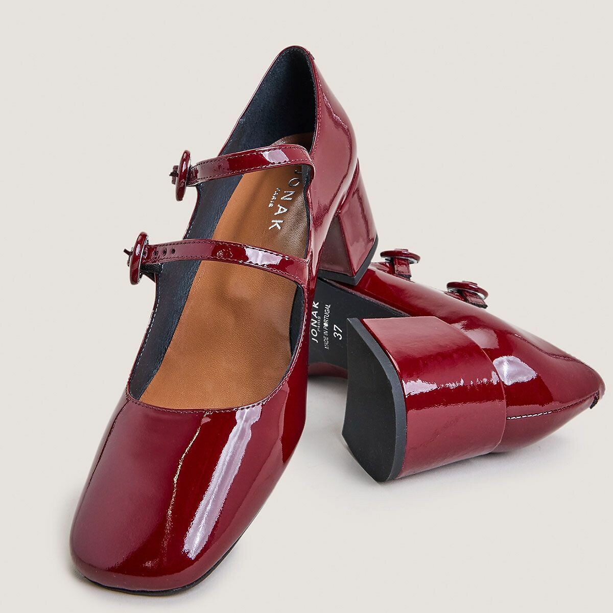 Lakleren damesschoenen, Delou bordeaux , JONAK