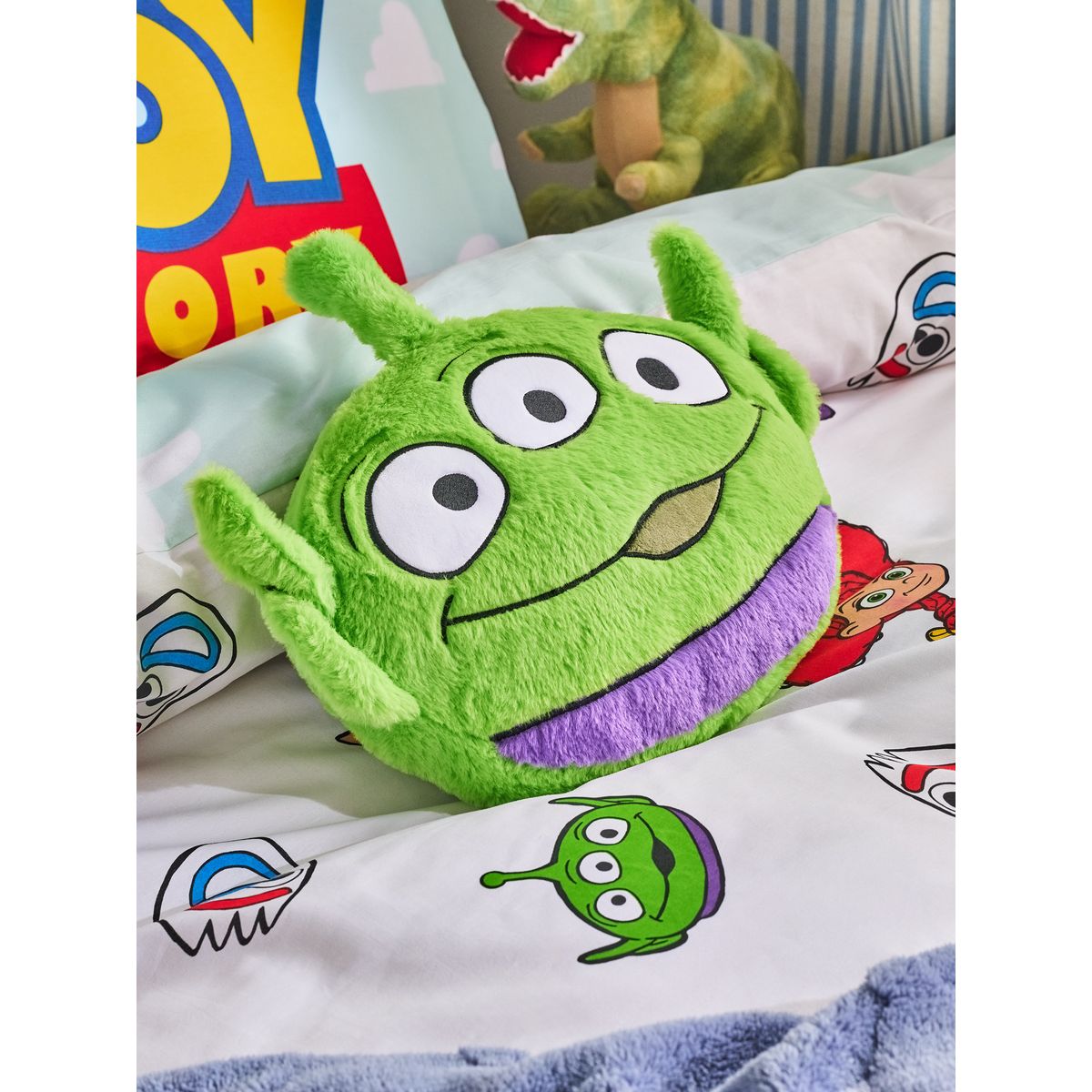 Coussin pelucheux alien vert toy story, NEXT