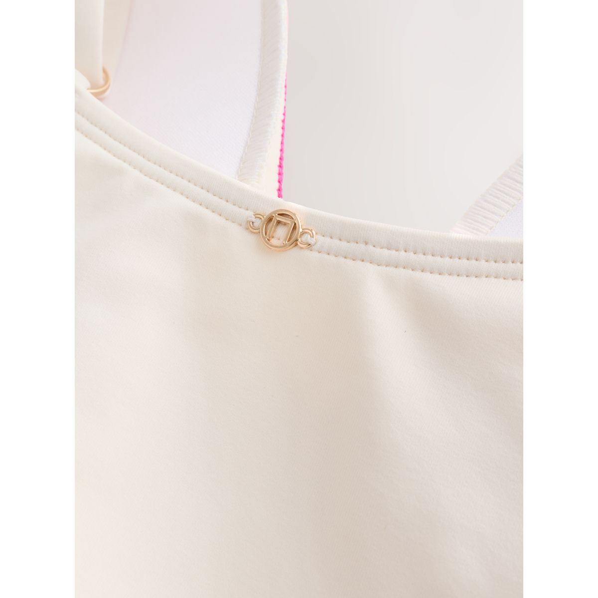 Maillot de bain gainant à sequins crème/rose, NEXT