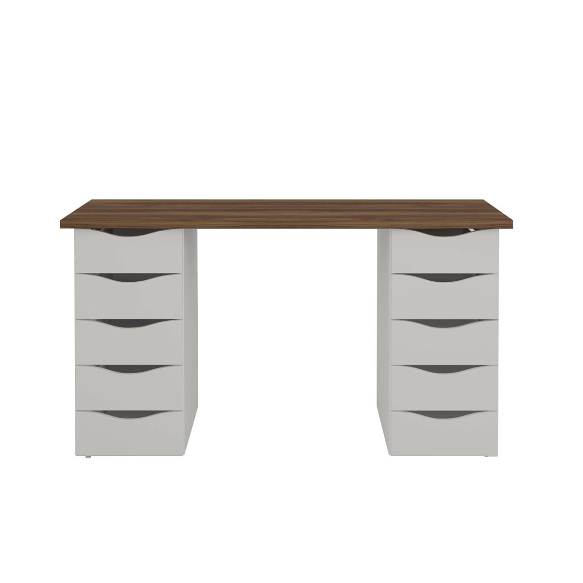 Bureau avec rangement SIRIUS blanc, AKITEN RETAIL
