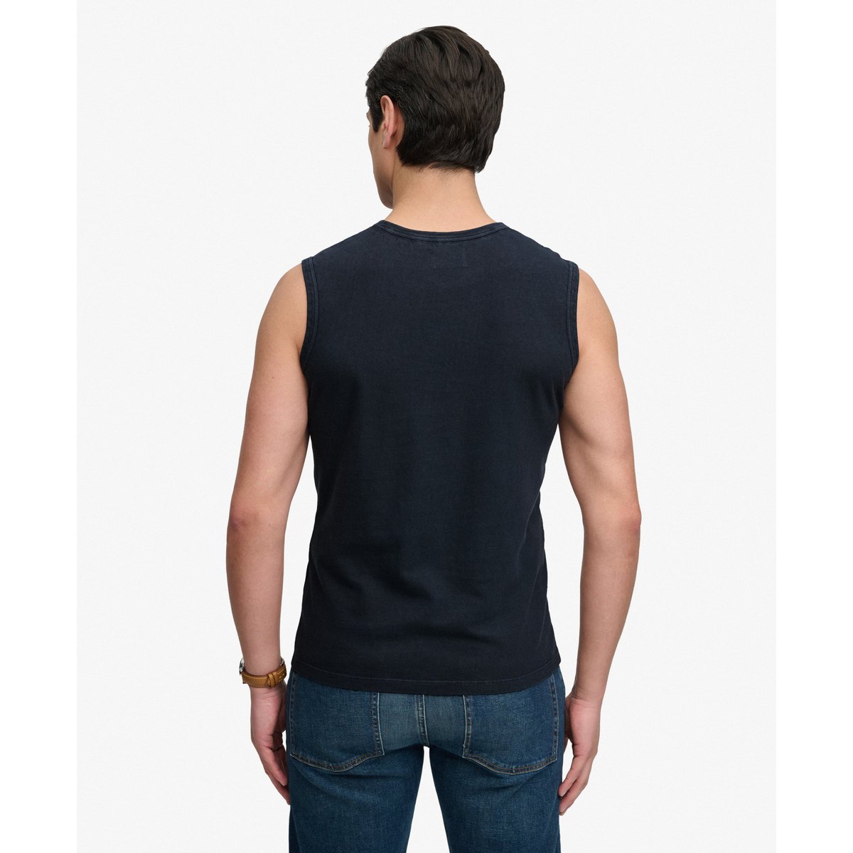 Débardeur Classic Cotton Linen Coupe Décontractée bleu marine éclipse, SUPERDRY