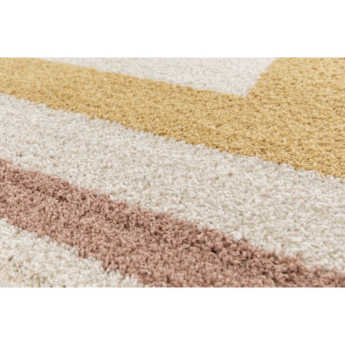 Tapis poils poils longs style , LOAN jaune, BOBOCHIC