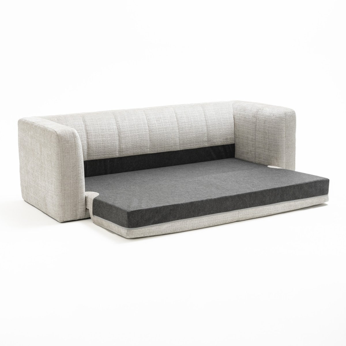 Canapé convertible 4 places en tissu chenille- DANAE écru, DRAWER