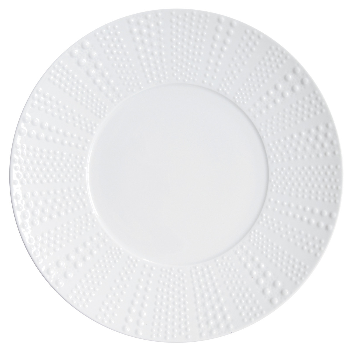 Coffret 3 assiettes de présentation - SANIA BRILLANT blanc, MEDARD DE NOBLAT