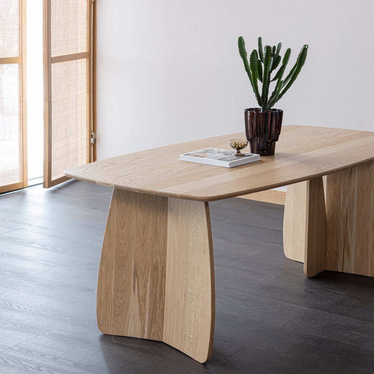 Table à manger en bois de chêne VEERE naturel, WOOOD
