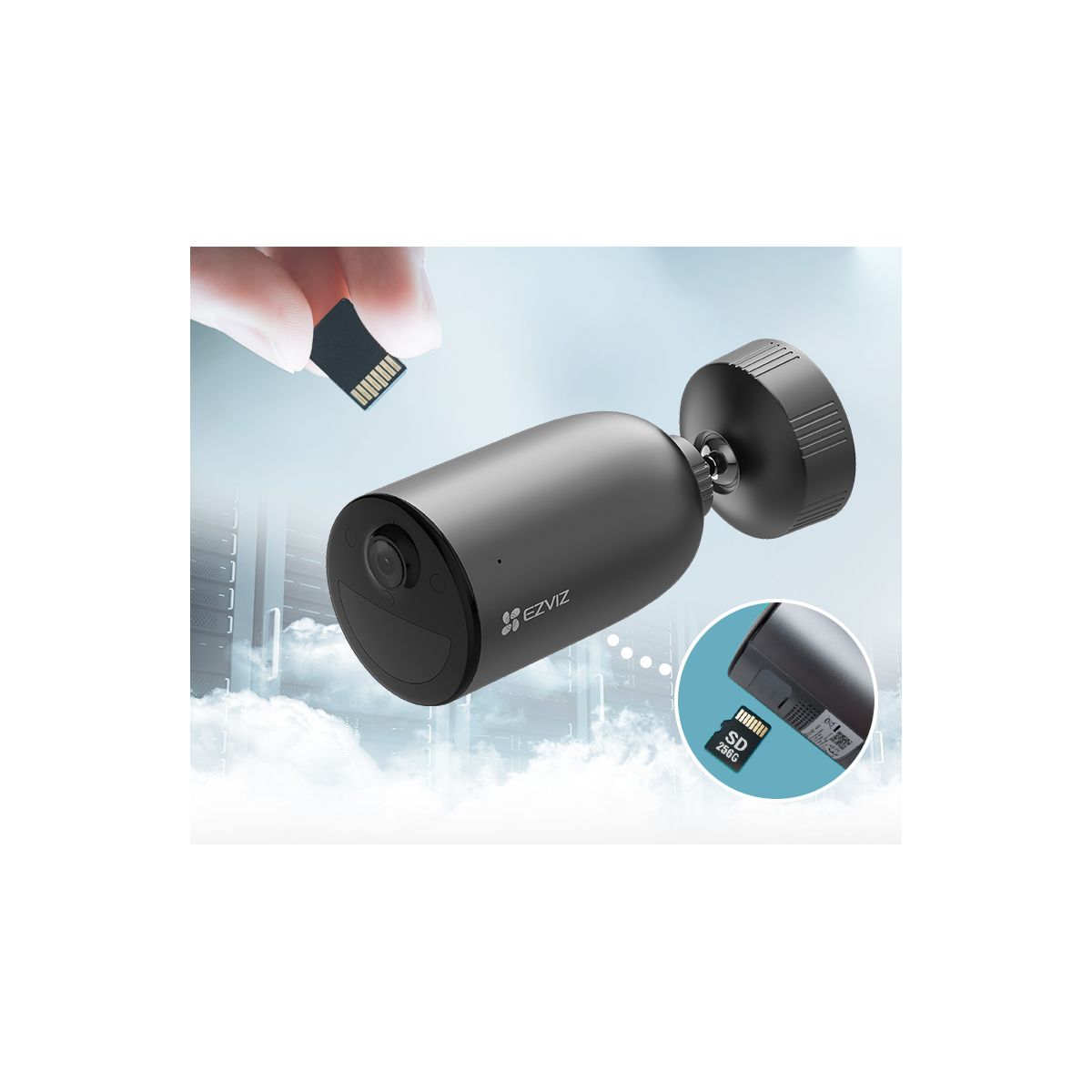 Caméra de surveillance Wifi sur batterie EB3 2K noir, EZVIZ