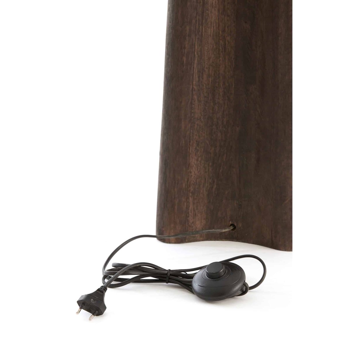 Lampadaire Bois NAVELLI gris, LIGHT & LIVING