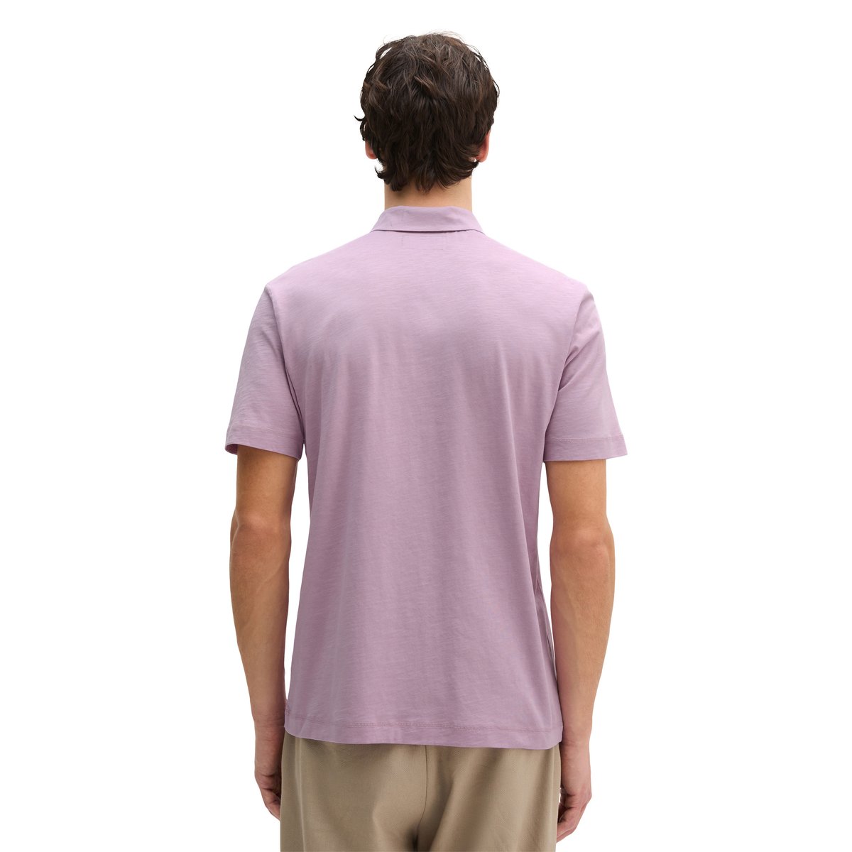 DfC Polo en jersey slub regular en coton bio doux violett, MARC O'POLO