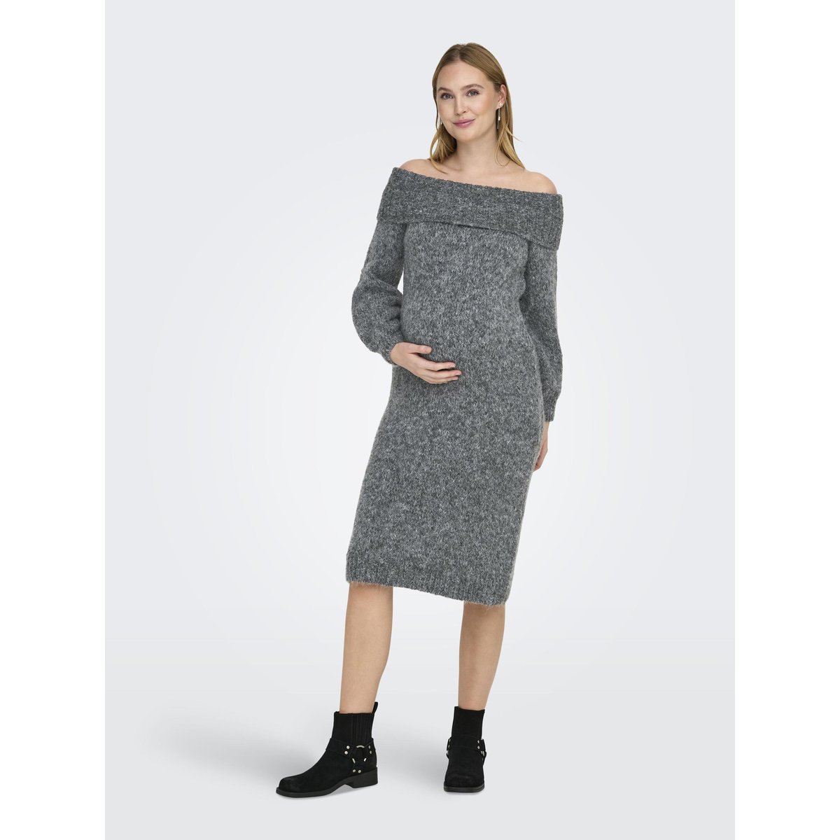 Robe En Maille medium grey melange, ONLY