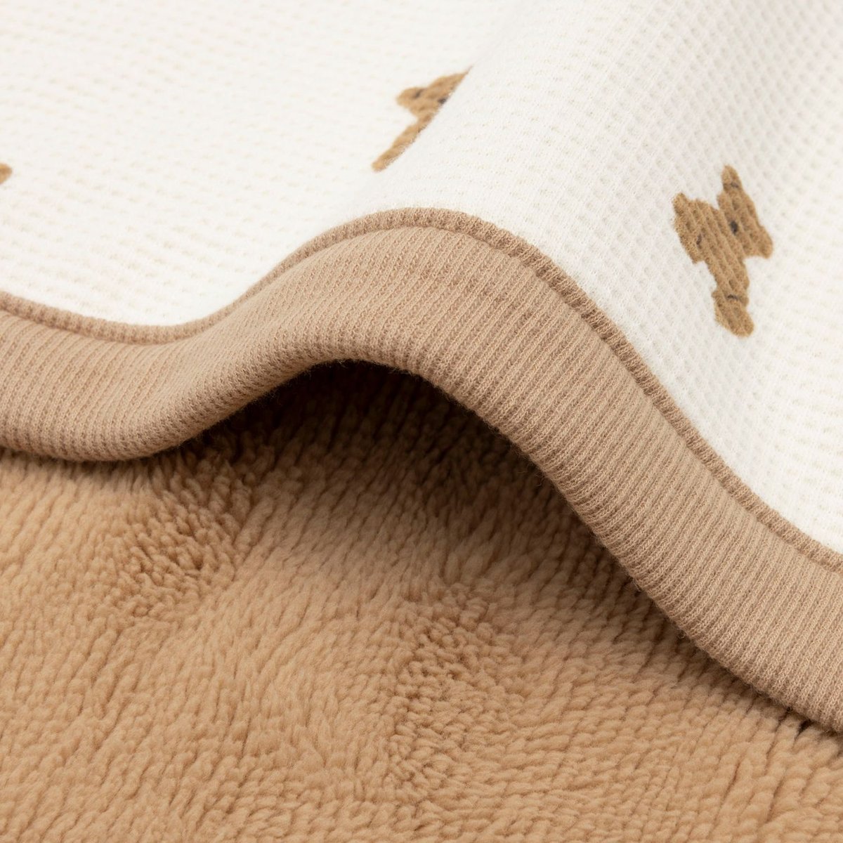 Couverture ecru, marron, beige, JOLLEIN