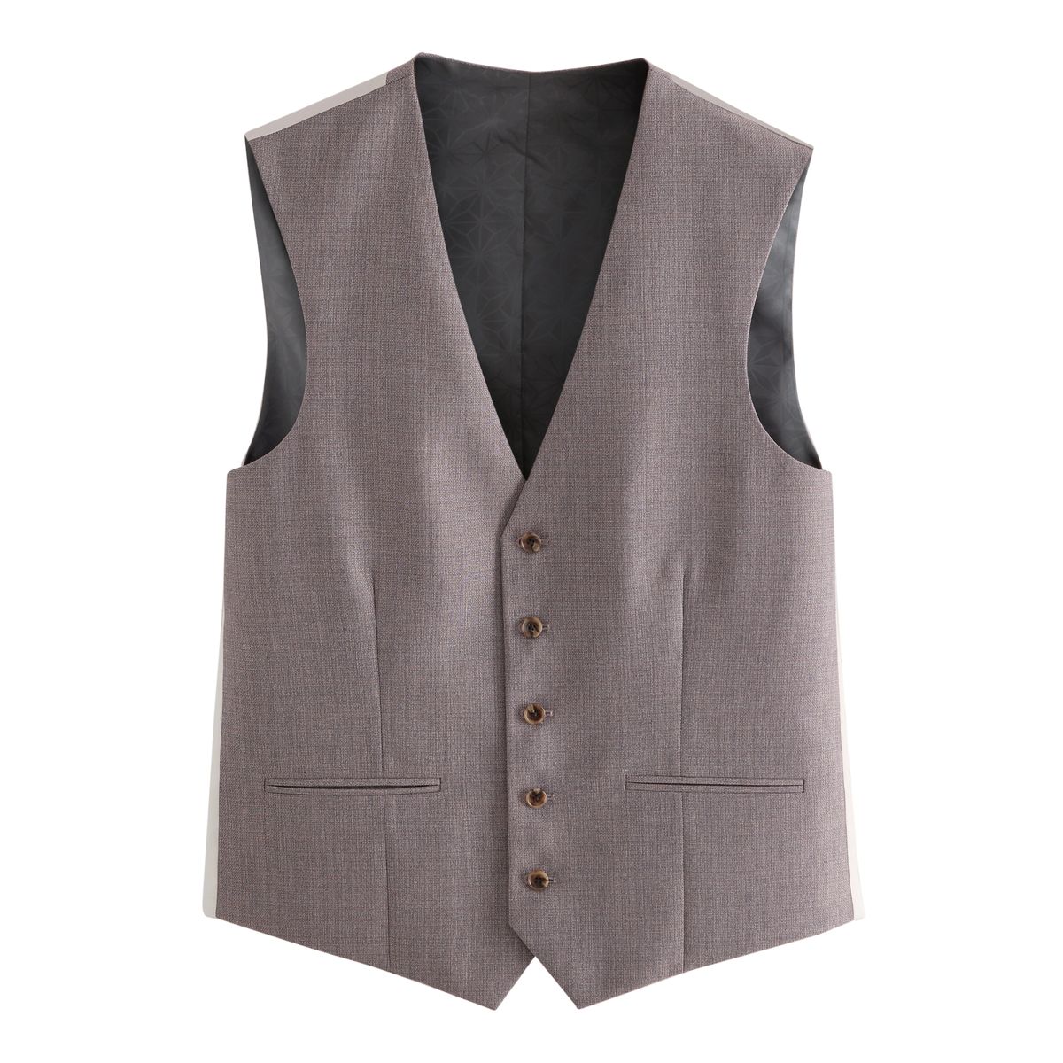 Gilet de costume texturé rose, NEXT