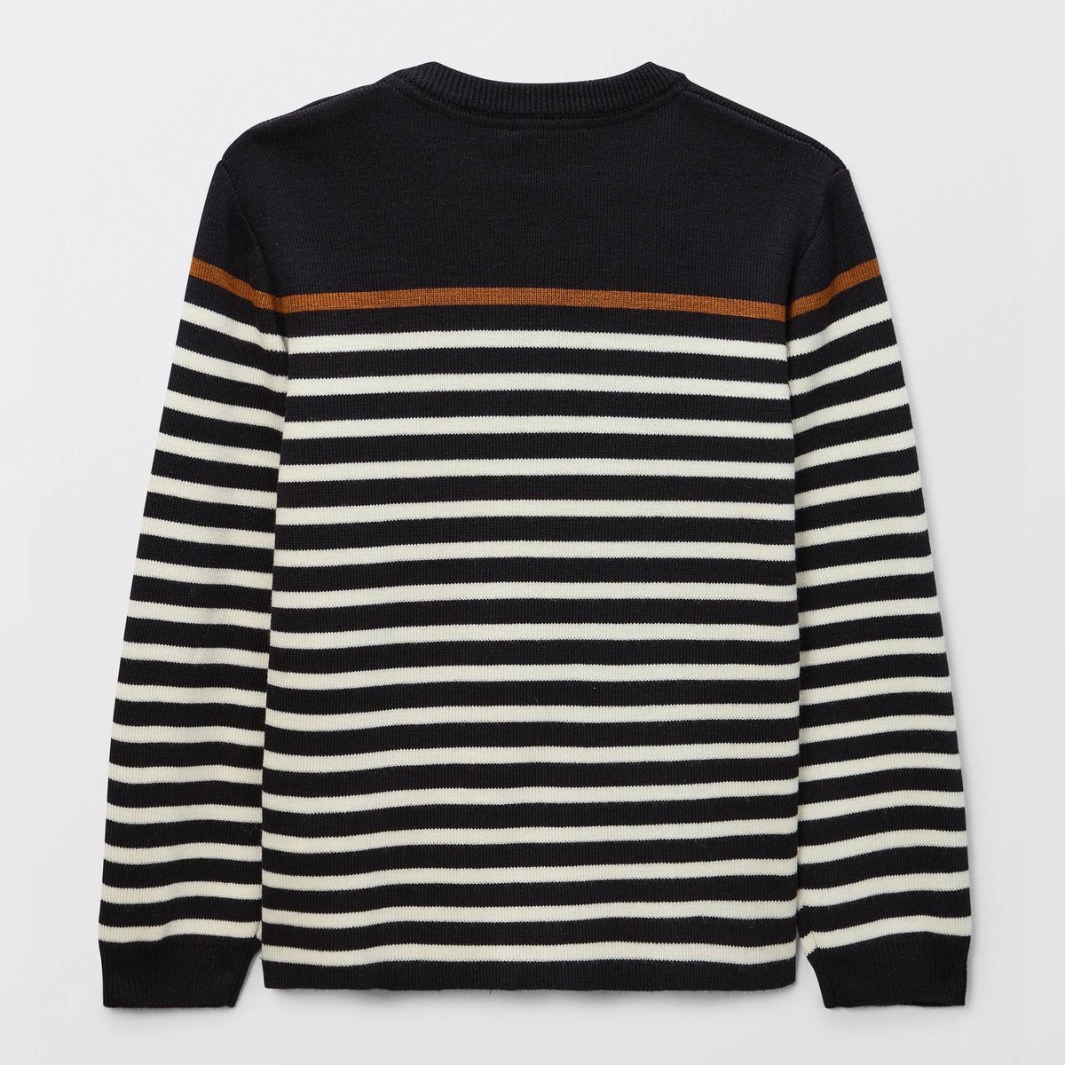 Pull marinière tricolore en laine, marine, MONOPRIX