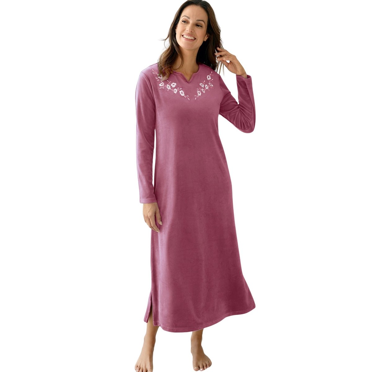 Robe d'hôtesse maille velours rose, DAXON