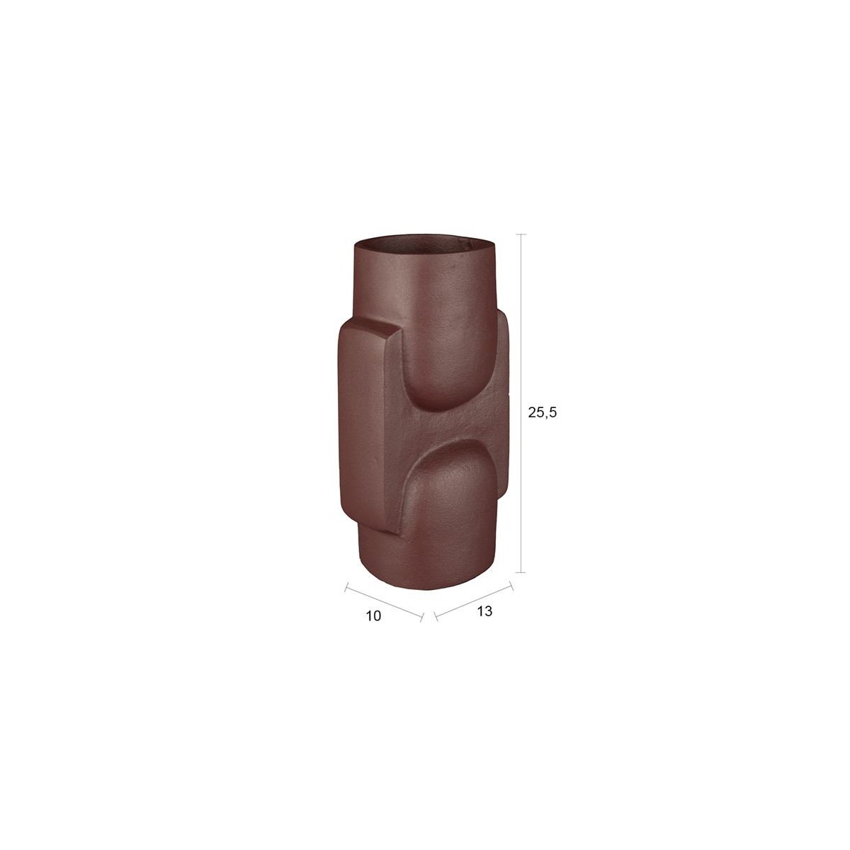 Vase Santos, Aluminium, 25,5 cm rouge, DUTCHBONE