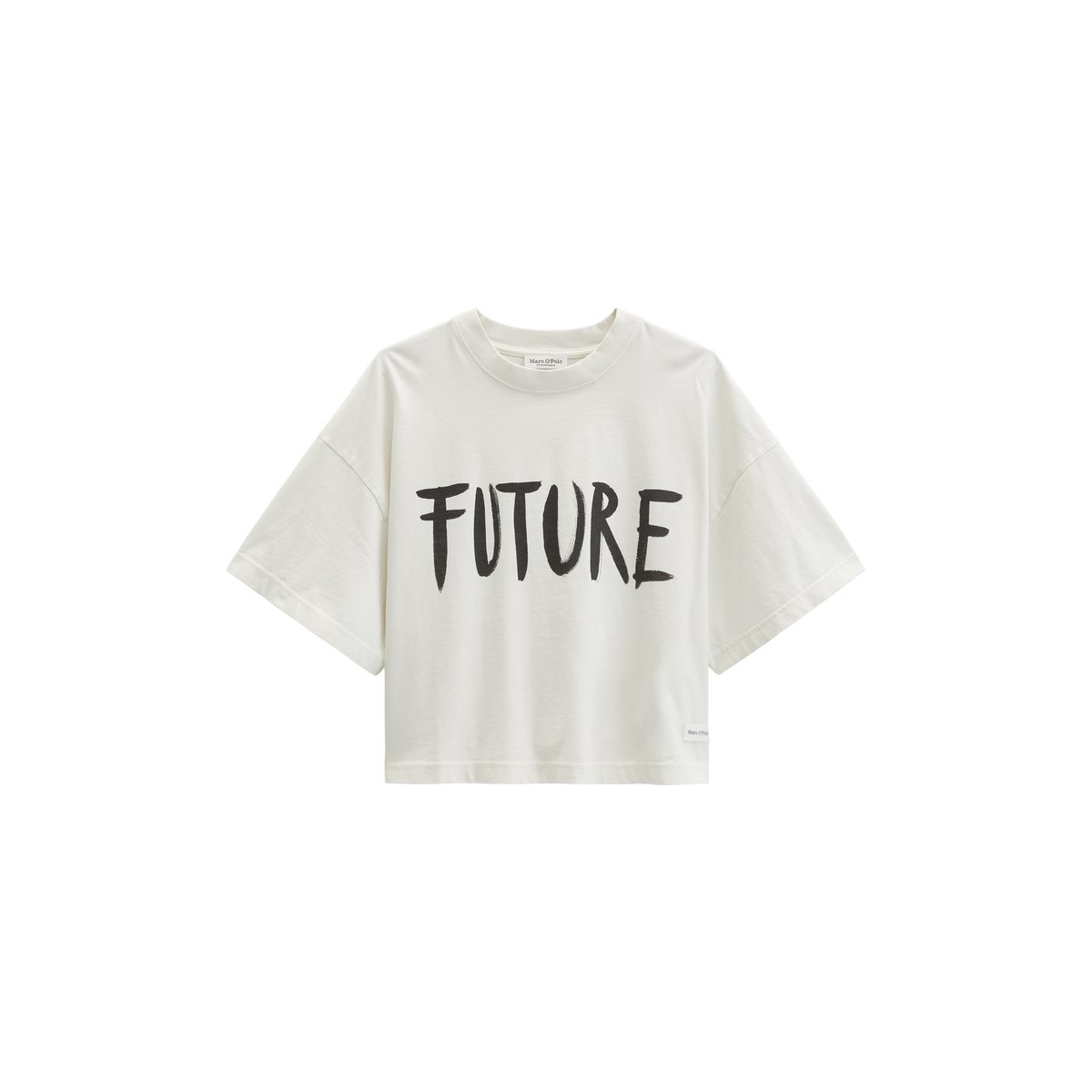 T-shirt imprimé loose en coton bio régénéré blanc naturel, MARC O'POLO