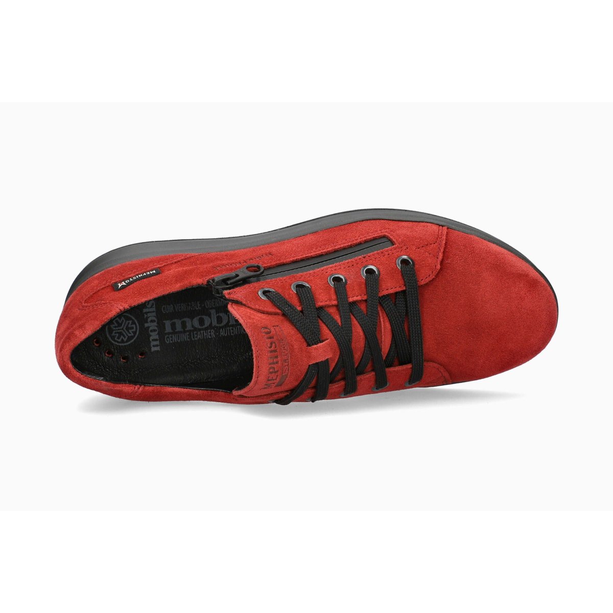 Baskets en cuir VALLY rouge foncé p5135825, MEPHISTO