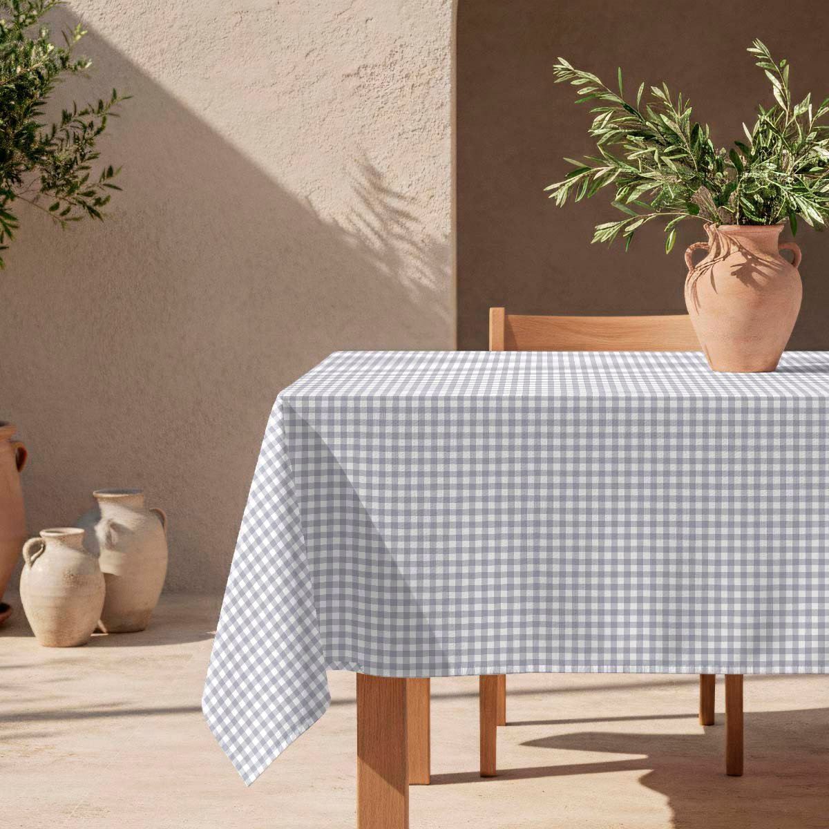 Nappe anti-taches Medina gris - 100% coton - gris, NAF NAF HOME