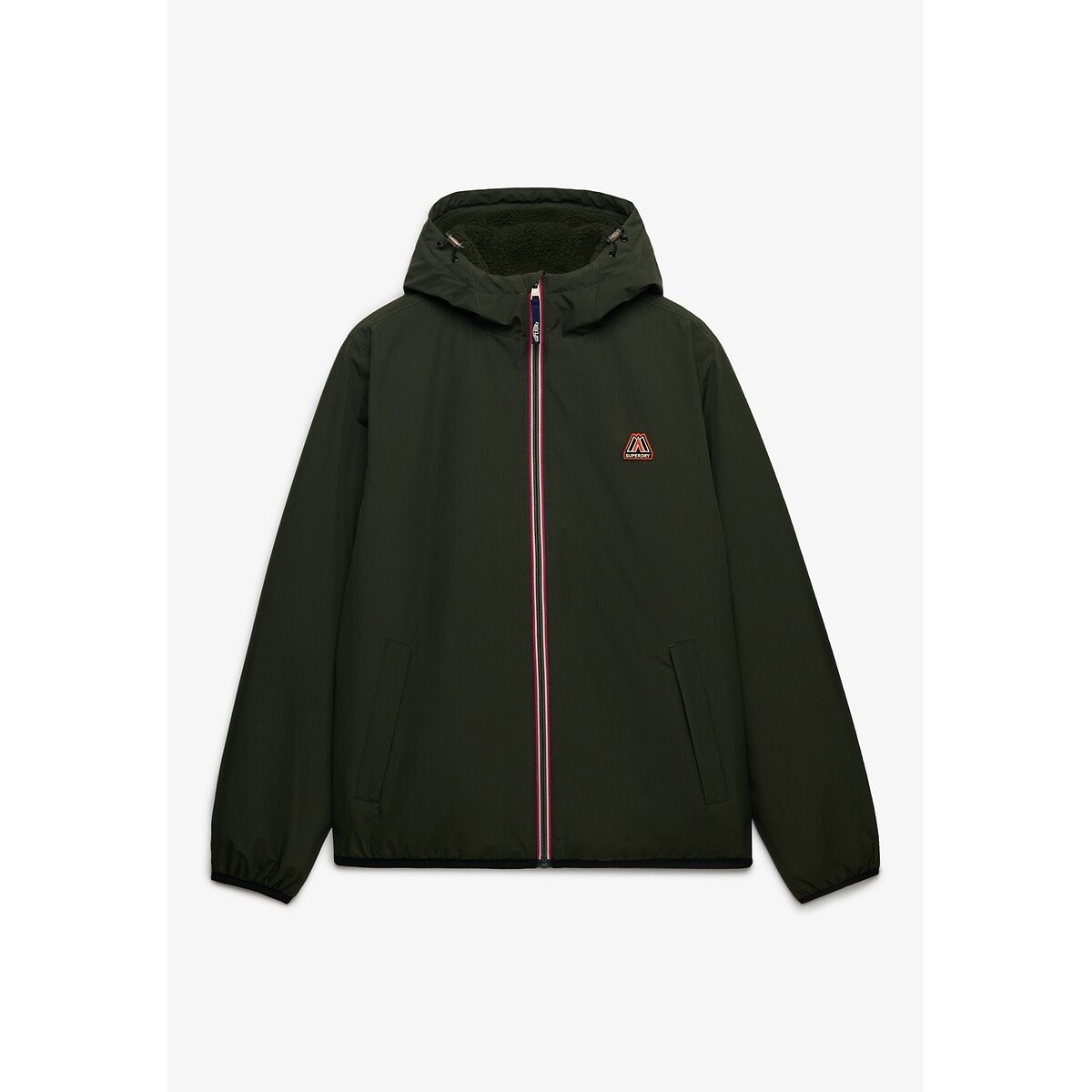 Antivento, interno in sherpa verde oliva, SUPERDRY