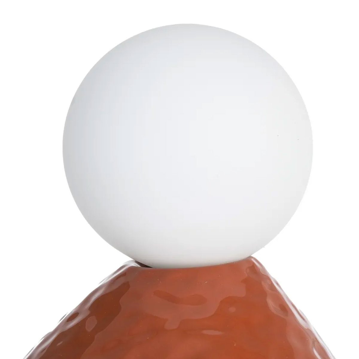 Lampe à poser céramique terracotta et globe en verre 15.5x15.5x23cm marron, WADIGA