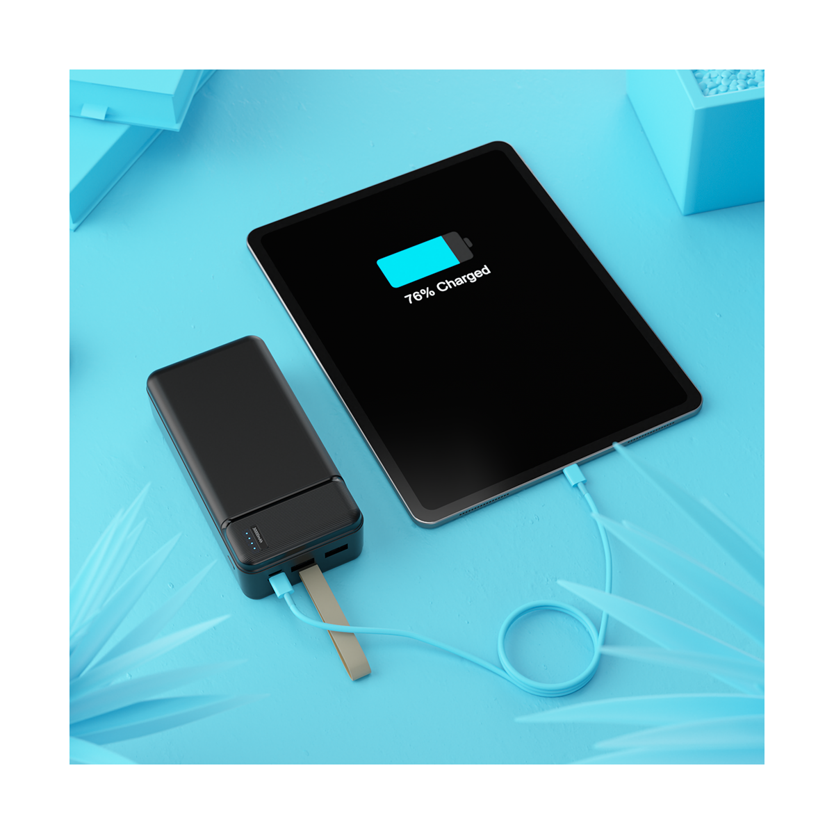 Batterie externe grande capacité 30 000 mAh TRAVEL noir, LIVOO