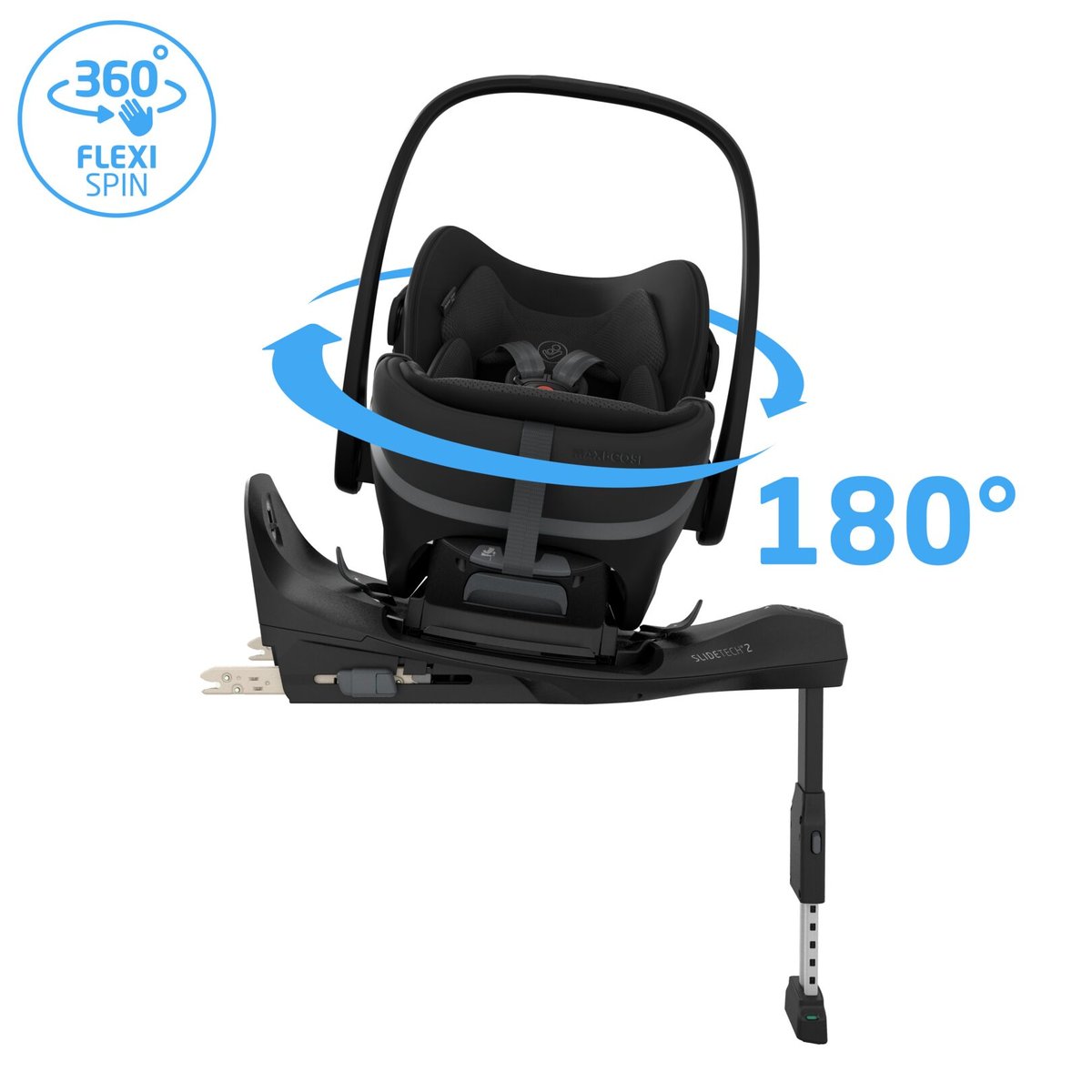 Siège auto coulissant et rotatif Maxi-Cosi Pebble Slide Pro black onyx, MAXI COSI