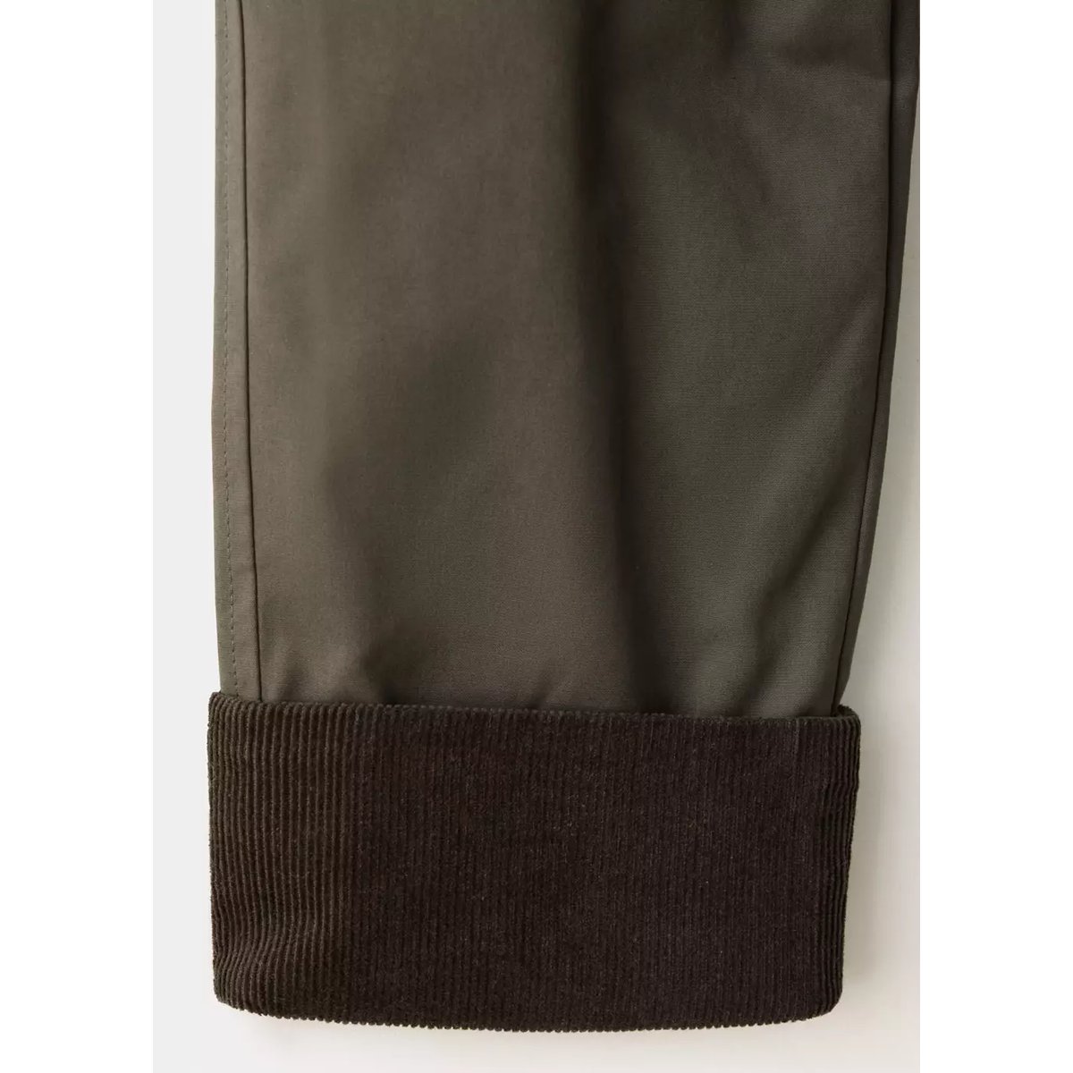 Trench long en coton avec col en velours côtelé vert foncé, MANGO TEEN