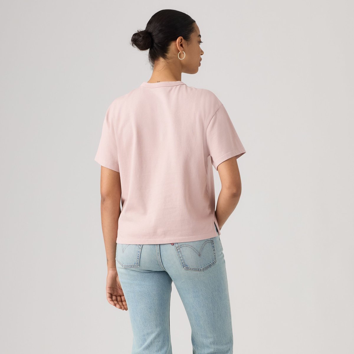 T-shirt graphique Vintage rose - lace applique arch logo lilac haze, LEVI'S