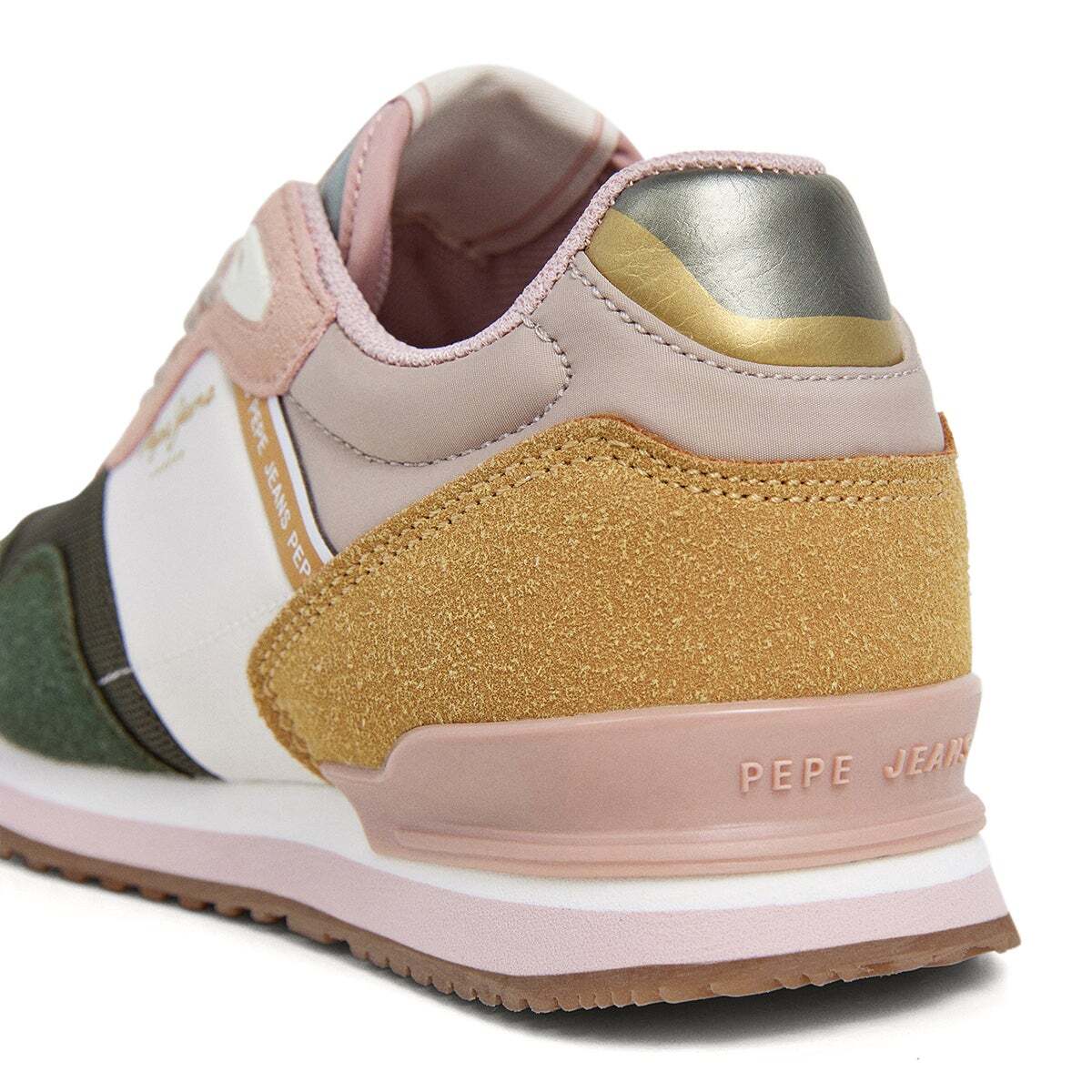 Baskets Combinées vert kaki forêt, PEPE JEANS