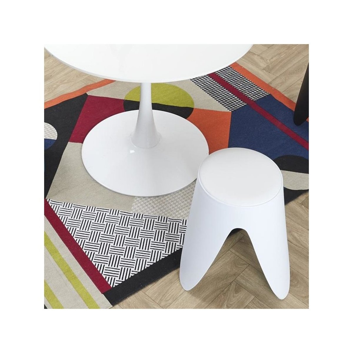 Tabouret Eve Coloris Blanc blanc, DECORATIE