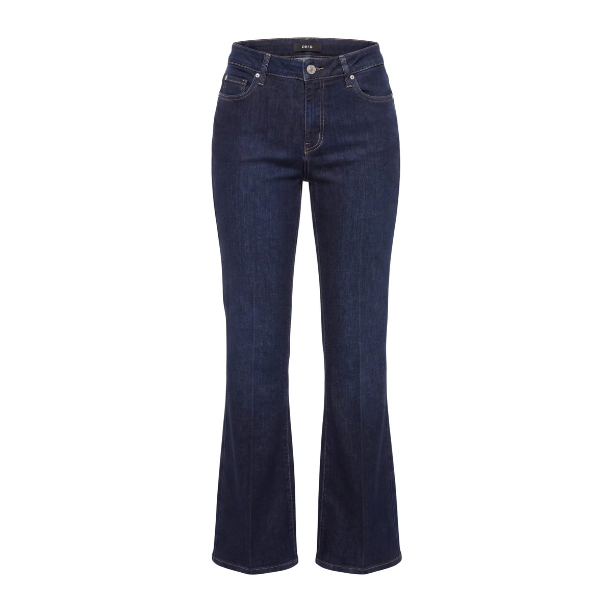 Pantalon modern fit à plis repassés rinse wash denim, ZERO