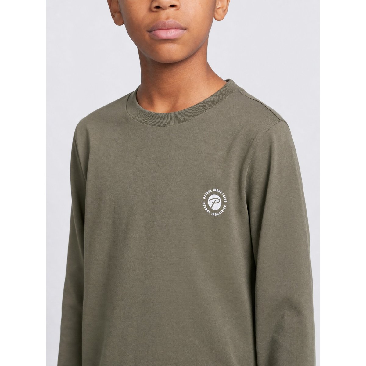 T-shirt manches longues imprimé milllake gris beluga, PETROL INDUSTRIES
