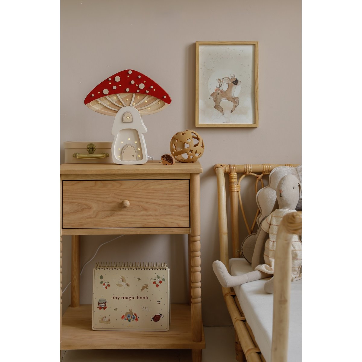 Lampe Veilleuse Maison Champignon rouge, LITTLE LIGHTS