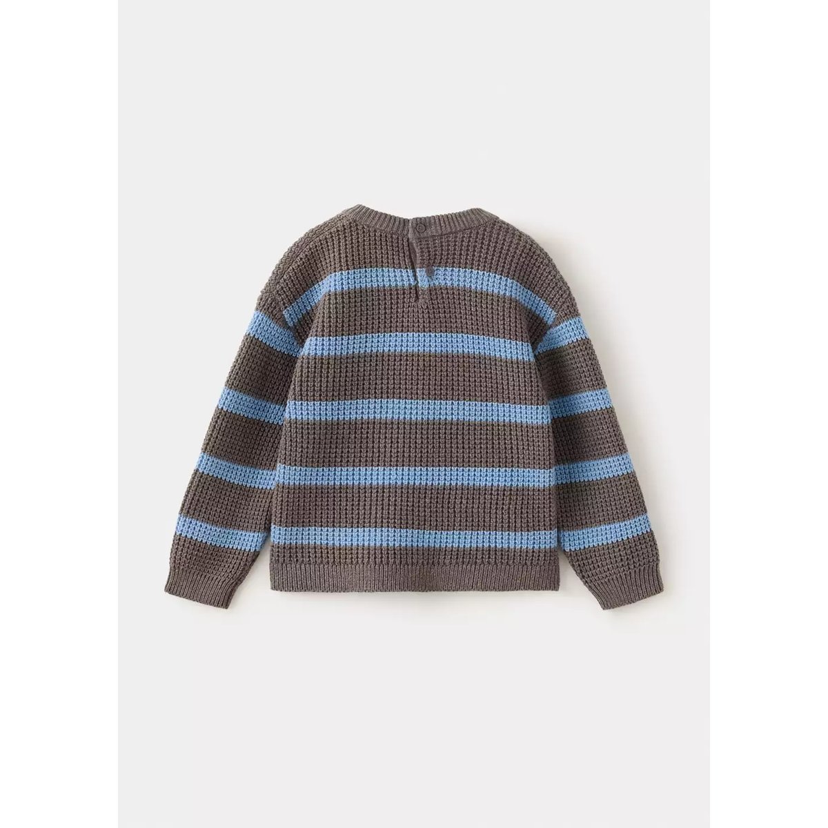 Pull-over en maille à rayures café, MANGO BABY