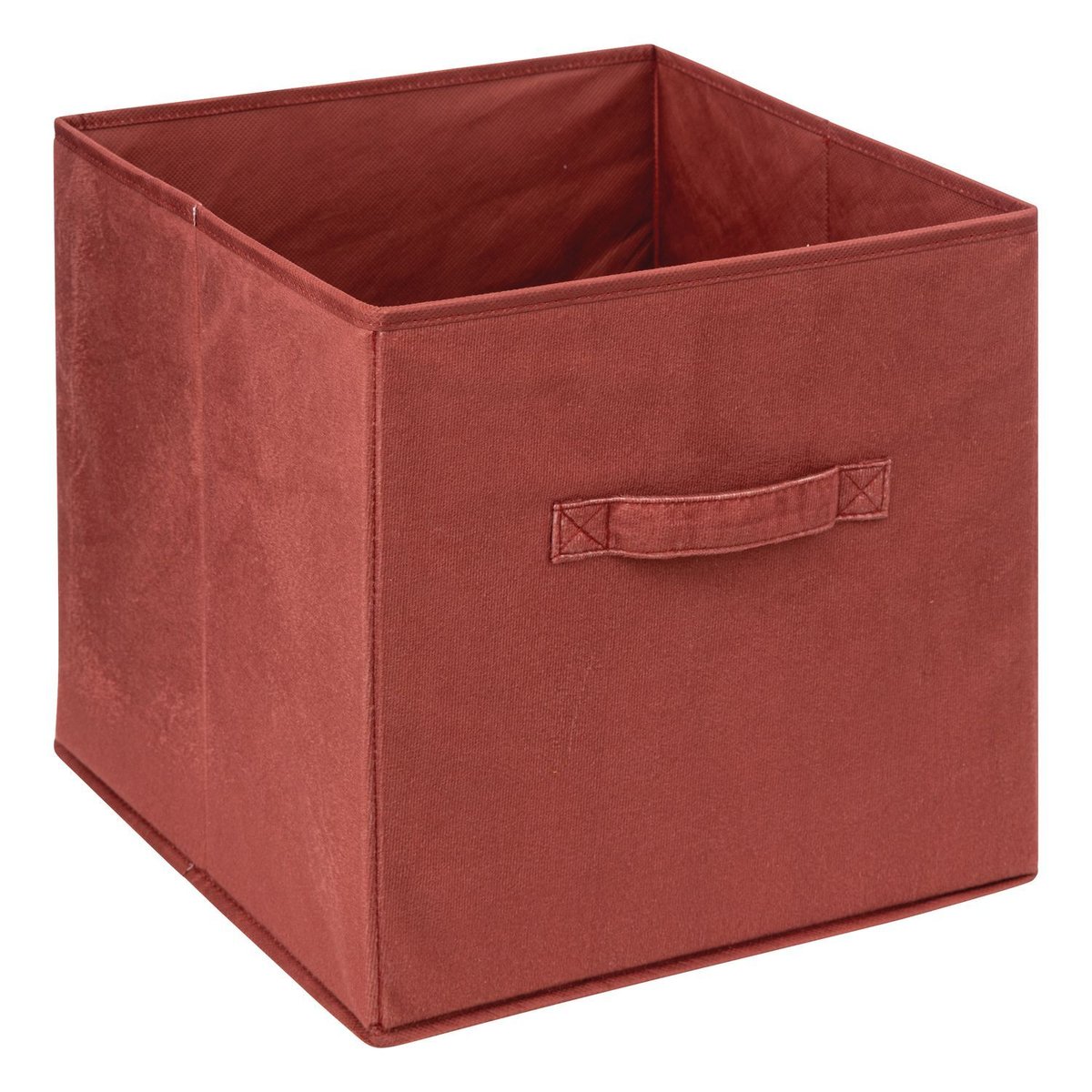 Lot de 2 boites de rangement carrées en tissu MIX'N MODUL rouge, TOILINUX