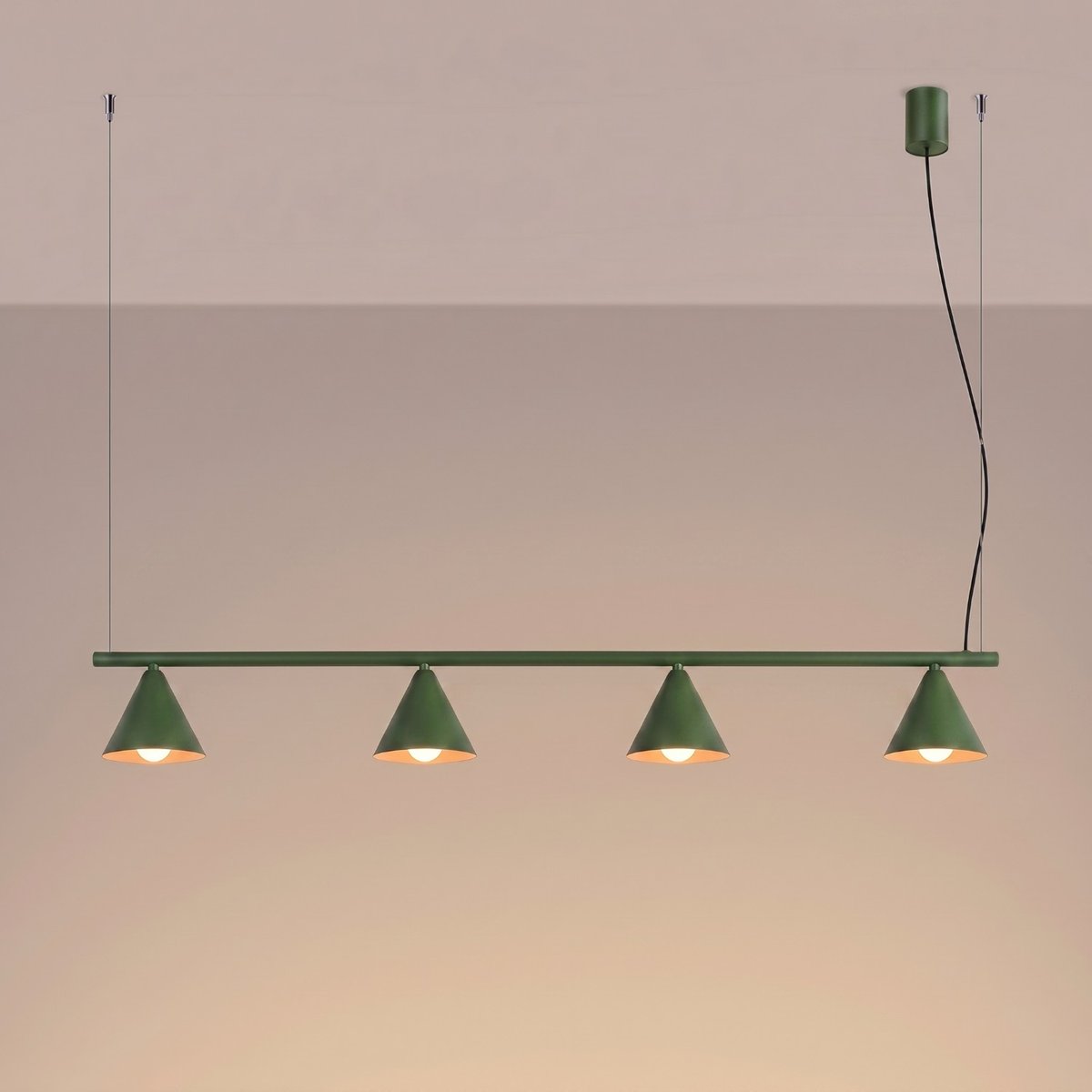 Lustre Acier Vert Olive E14 4 NOX vert olive, EDEN