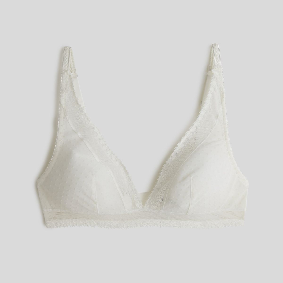 Soutien Gorge Triangle Foulard En Tulle ivoire, MONOPRIX