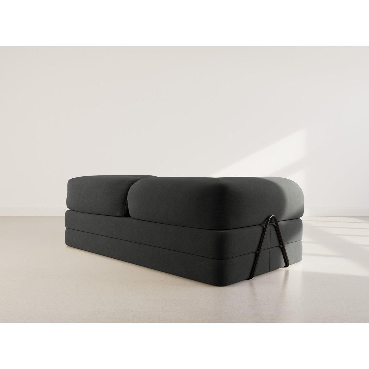 Canapé 3pl convertible en velours texturé, NEBULA gris, BEST MOBILIER