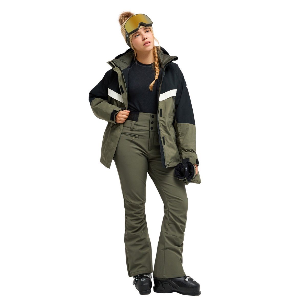 Pantalon de snow technique RISING HIGH. vert beetle, ROXY