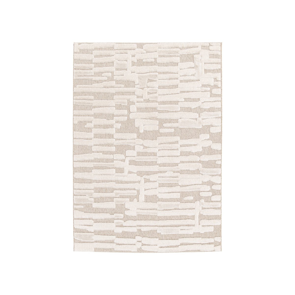 Tapis poils ras style bohème, LENNON beige, BOBOCHIC