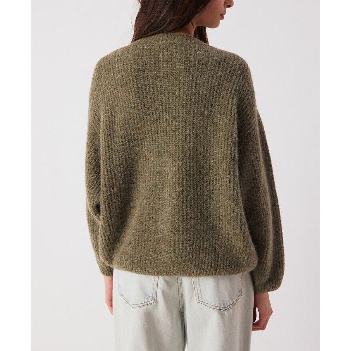 Gilet ample col V, EAST vert kaki, AMERICAN VINTAGE
