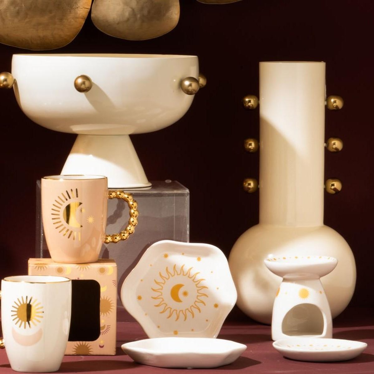 Parfum d'intérieur - Bruleur Solea crème / ivoire, AMADEUS
