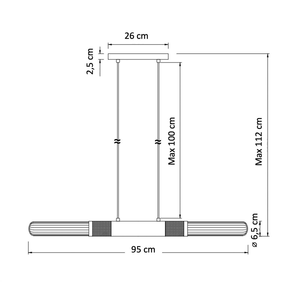 Suspension Élégante en Verre et Métal - HITA doré / laiton, KOSILUM
