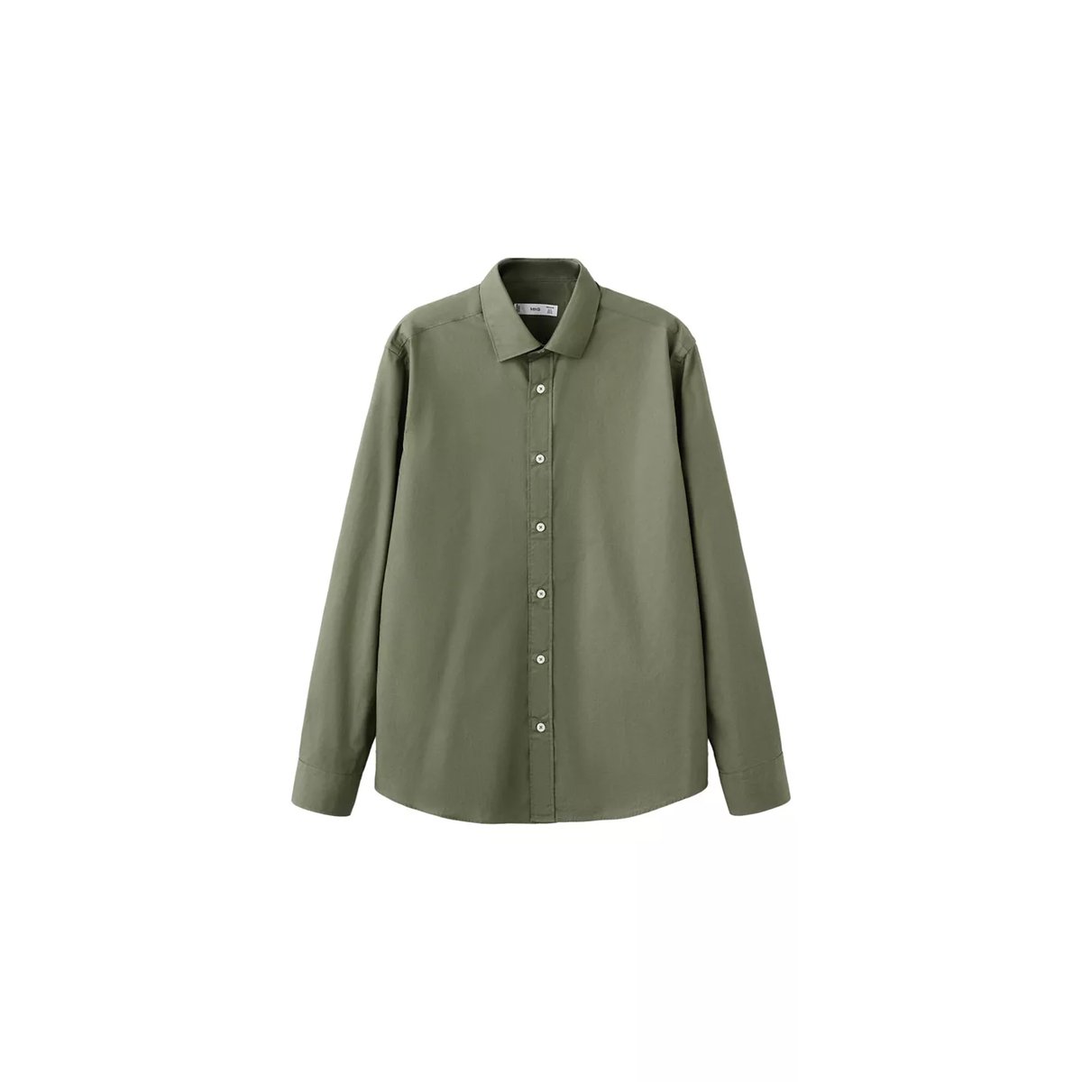 Chemise 100 % coton regular-fit kaki, MANGO MAN